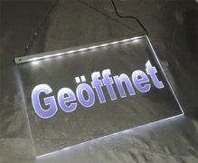 LED illuminating sign - promotional signWerbeschild GE�FFNET