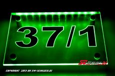 Type 3 Street Number Sign Engraved With LED Lighting