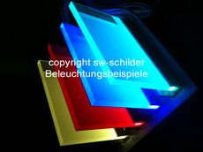 Shelves with LED lighting Typ SW-satins