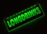 LED illuminating sign - promotional signWerbeschild LONGDRINKS