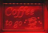LED illuminating sign - promotional signWerbeschild Coffee to go