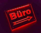LED illuminating sign - promotional signWerbeschild B�ro