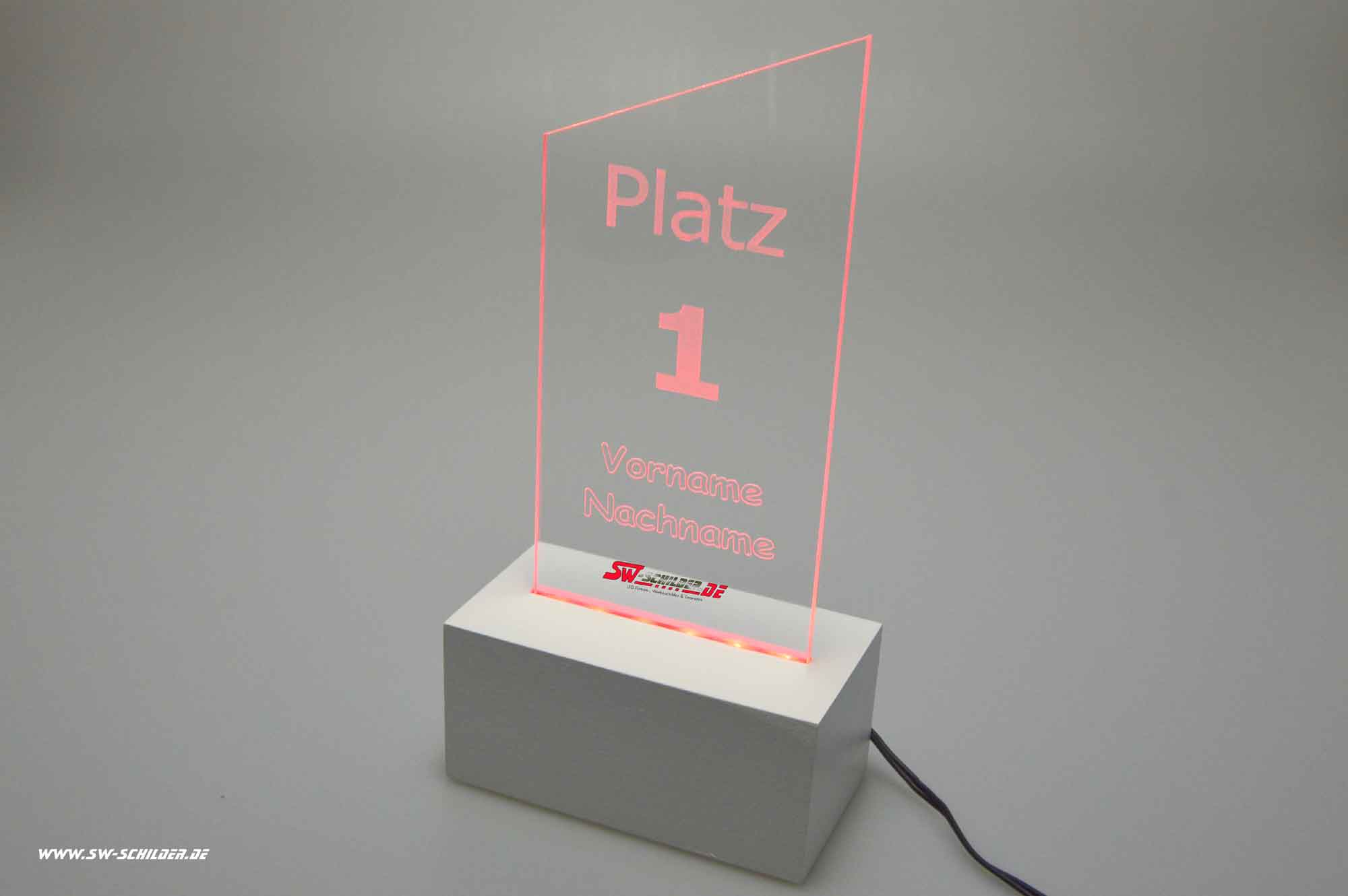 LED indirect illuminated throphy universal sw-schilder