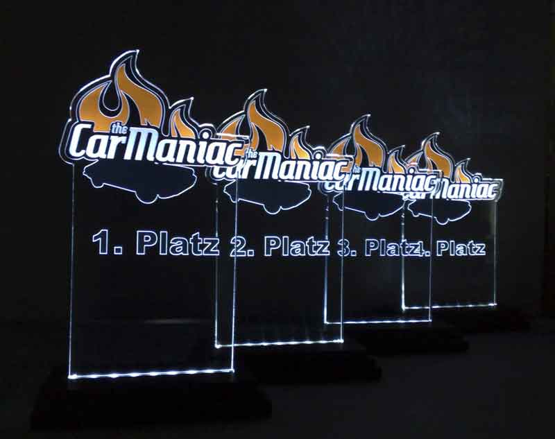 LED cups and trophies custom-made