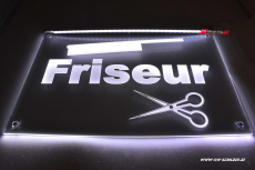 LED Business Plaque For Hairdresser