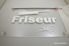 LED Business Plaque For Hairdresser
