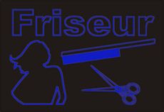 LED Firmenschild Friseur No. 2