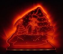 LED Deko Schild Schneemann