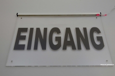 LED Gravur Leuchtschild - Werbeschild Eingang