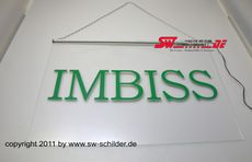 LED illuminating sign - promotional sign IMBISS