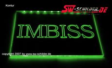 LED illuminating sign - promotional sign IMBISS