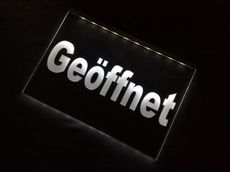 LED illuminating sign - promotional sign GEFFNET
