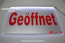 LED illuminating sign - promotional sign GEFFNET