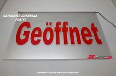 LED illuminating sign - promotional sign GEFFNET