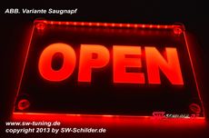 LED illuminating sign - promotional sign OPEN