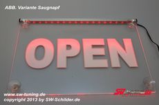 LED illuminating sign - promotional sign OPEN