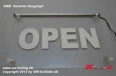 LED illuminating sign - promotional sign OPEN