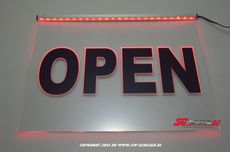 LED illuminating sign - promotional sign OPEN