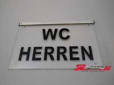 LED Gravur Leuchtschild WC HERREN