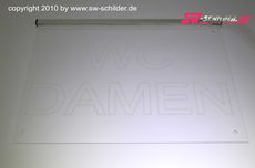 LED Gravur Leuchtschild - WC DAMEN