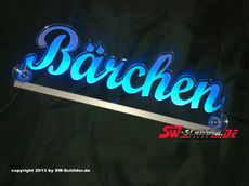 LED nameplate Brchen engraved with indirect lighting