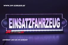 LED riot shield EINSATZFAHRZEUG engraved with indirect LED lighting