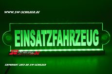 LED riot shield EINSATZFAHRZEUG engraved with indirect LED lighting