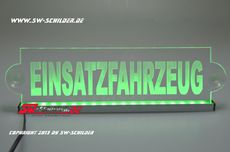LED riot shield EINSATZFAHRZEUG engraved with indirect LED lighting