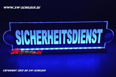 LED Einsatzschild SICHERHEIT graviert indirekter LED Beleuchtung