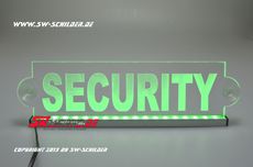 LED riot shield SECURITY engraved with indirect LED lighting
