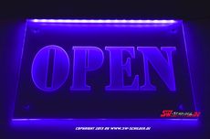 LED Gravur Leuchtschild OPEN Classic-Version