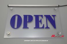 LED Gravur Leuchtschild OPEN Classic-Version