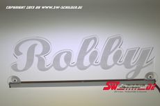 LED Namensschild Robby graviert mit indirekter Beleuchtung