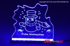 LED Christmas Window Decoration Snowman plate engraved indirect LED lighting
