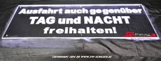 LED Beleuchtetes graviertes Schild Ausfahrt auch gegenber Tag + Nacht freihalten