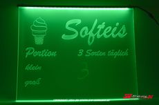 LED Schild SOFTEIS Gravur-Individuell gestaltbarer mit Neon-Stift White-Version