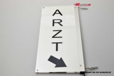 LED engraving illuminated sign Arzt / Doctor arrow foile on both side