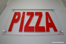 LED illuminating sign - promotional sign Pizza