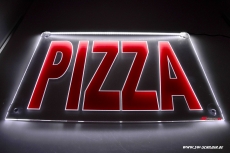 LED illuminating sign - promotional sign Pizza