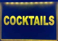 LED illuminating sign - promotional sign Cocktails