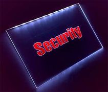 LED Gravur Leuchtschild - SECURITY