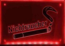 LED illuminating sign Nichtraucher / Non smoking