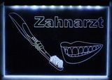 LED illuminated sign engraved Zahnarzt