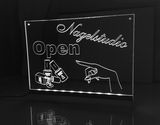 Nail Studio + Open LED - sign / stand
