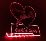 LED Deko Herz mit Rose und Wunschnamen