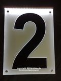 LED loading ramp label Engraved Type Standard