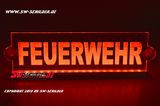 LED Einsatzschild FEUERWEHR graviert indirekter LED Beleuchtung