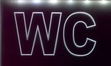 WC Schild mit LED Beleuchtung