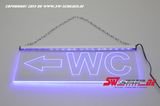 LED Beleuchtetes Schild WC Gravur (kontur od. vollflchig) Pfeil Links