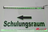LED lighting sign TRAINING ROOM + foil + arrow left